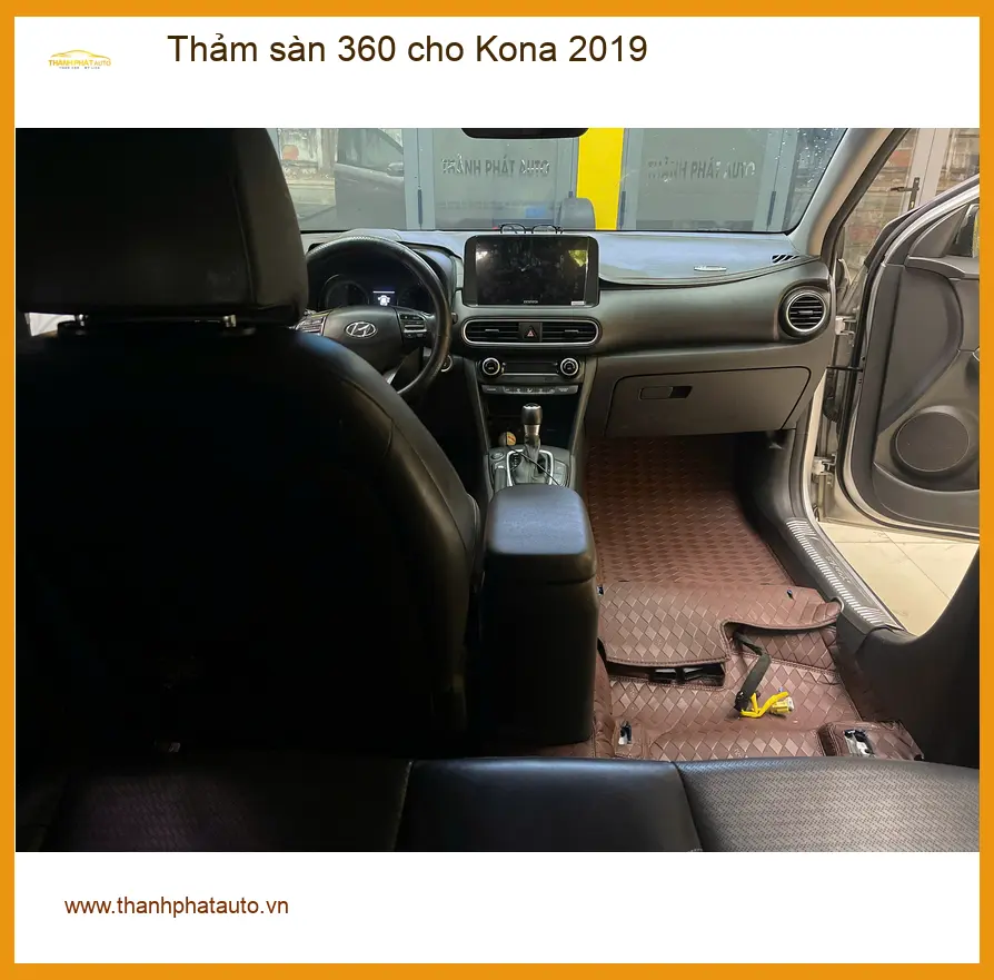 Anh Khôi lắp thảm sàn 360 cho Kona 2019 tại Quận Phú Nhuận để nội thất sang trọng hơn ảnh thực tế 3