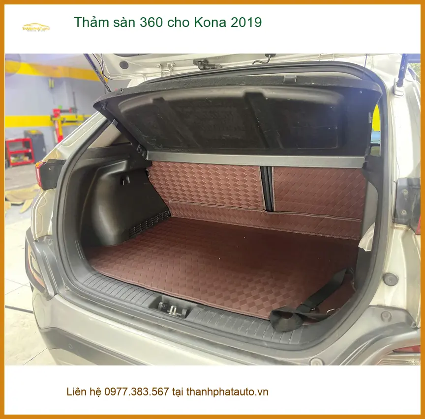 Anh Bảo lắp thảm sàn 360 cho Kona 2019 tại Quận Tân Phú để nội thất sạch sẽ ảnh thực tế 4