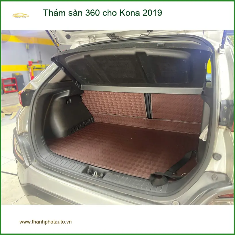 Anh Khôi lắp thảm sàn 360 cho Kona 2019 tại Quận Phú Nhuận để nội thất sang trọng hơn ảnh thực tế 5