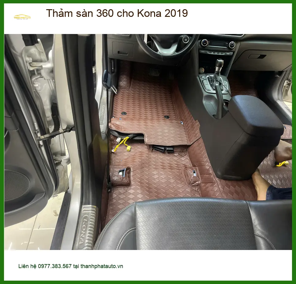 Anh Bách lắp thảm sàn 360 cho Hyundai Kona 2019 tại Quận 1. ảnh thực tế 2