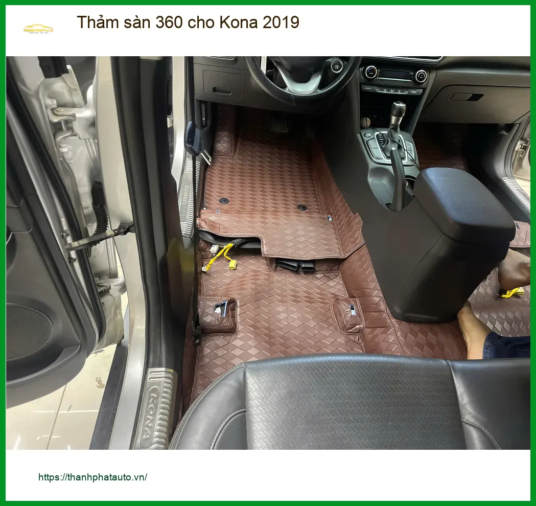 Bác Hải lắp Thảm sàn 360 cho Kona 2019 tại Củ Chi vì thảm cũ đã mòn rách ảnh thực tế 2