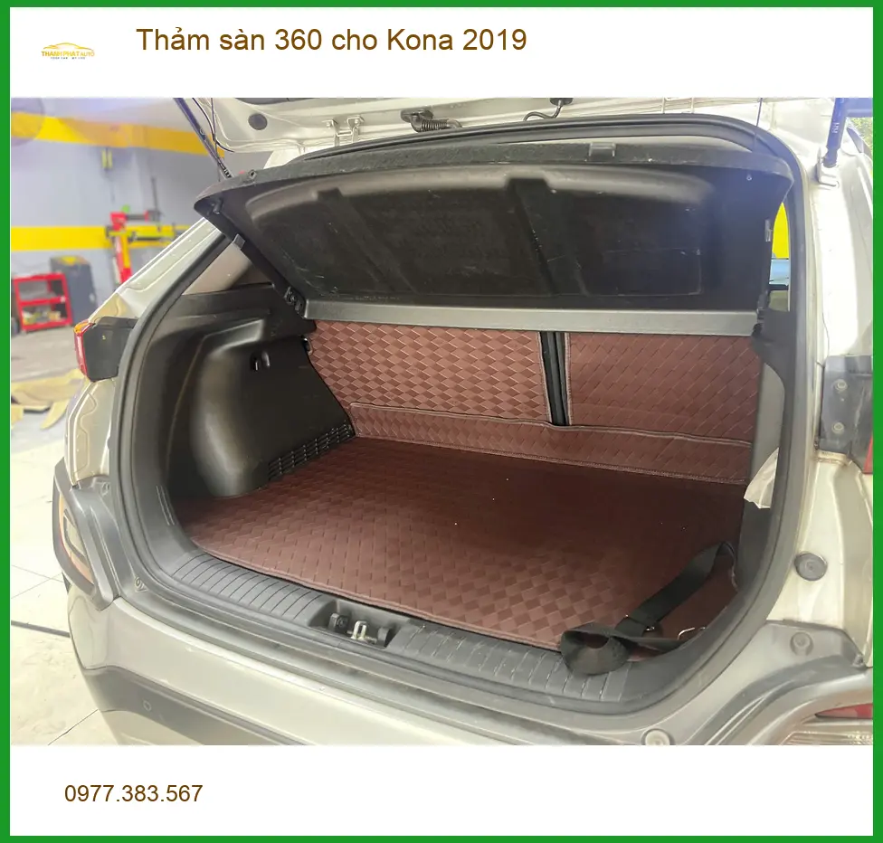 Bác Hải lắp Thảm sàn 360 cho Kona 2019 tại Củ Chi vì thảm cũ đã mòn rách ảnh thực tế 3