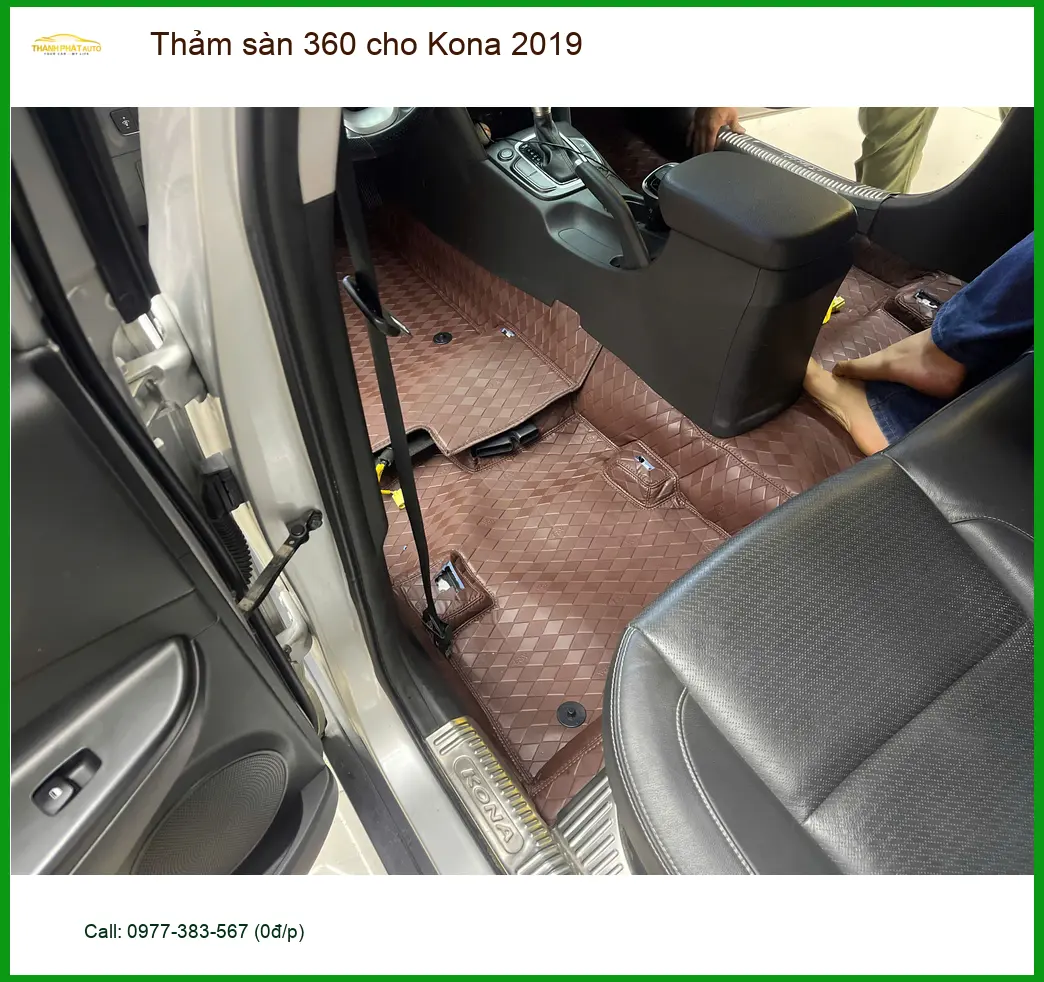 Anh Quốc lắp thảm sàn 360 cho Kona 2019 Quận 10 để nội thất sạch sẽ hơn