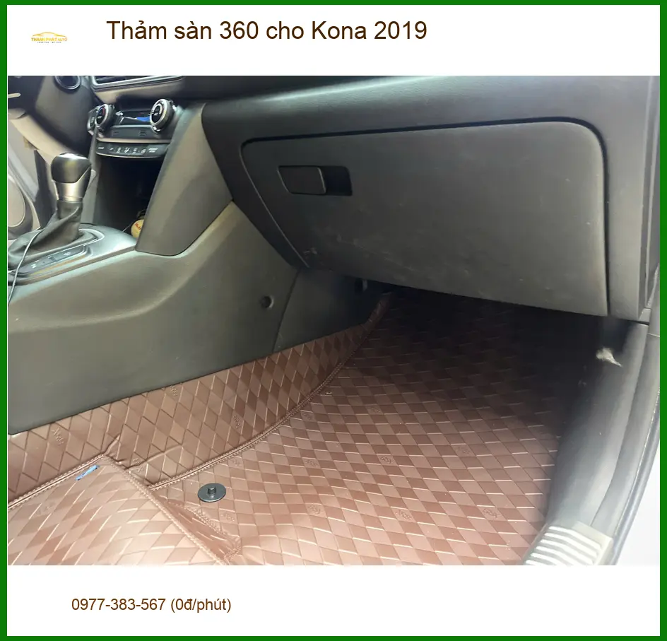 Chị Ngọc Anh lắp thảm sàn 360 cho Kona 2019 tại Nhà Bè để giữ không gian xe luôn tinh tươm ảnh thực tế 3