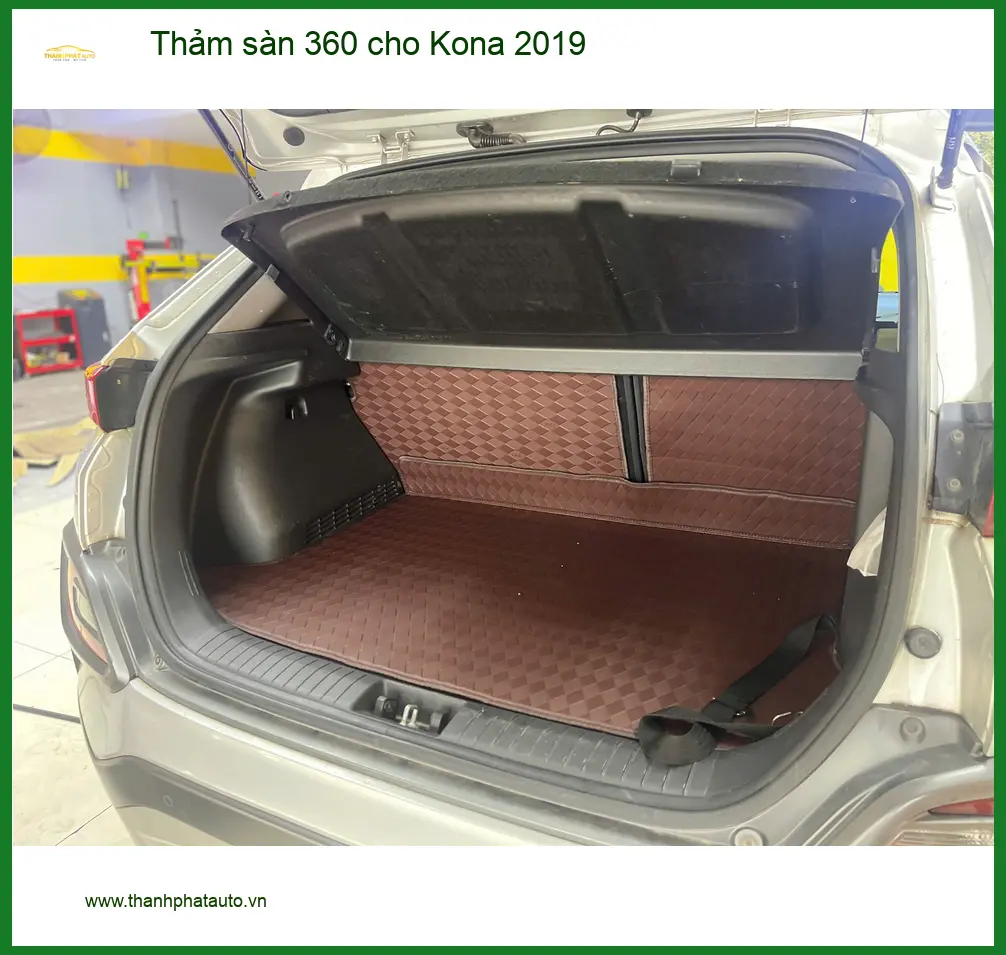 Chị Ngọc Anh lắp thảm sàn 360 cho Kona 2019 tại Nhà Bè để giữ không gian xe luôn tinh tươm ảnh thực tế 4
