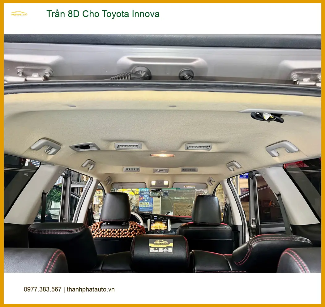 Anh Khải bọc Trần 8D cho Toyota Innova Quận 4 muốn nội thất sang trọng hơn ảnh thực tế 5