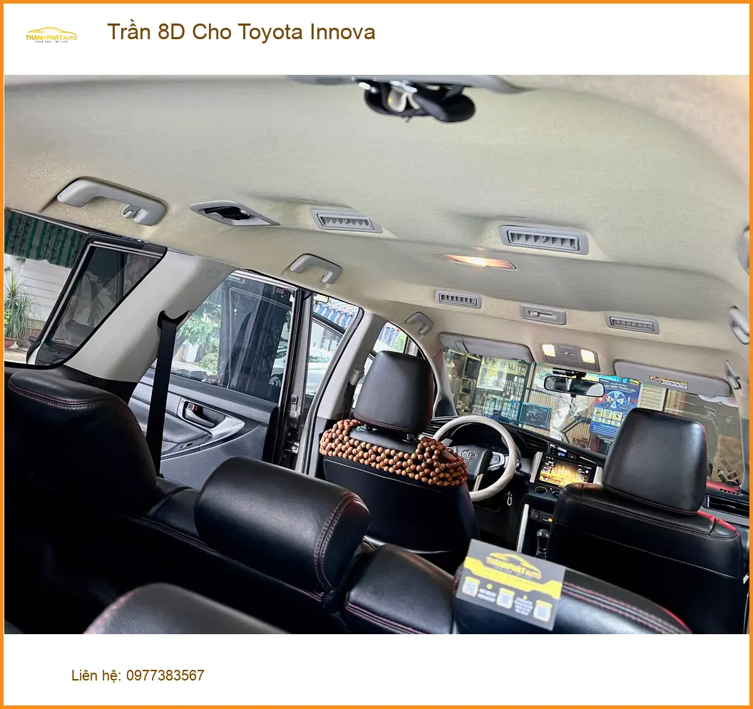 Bác Trí lắp Trần 8D cho Toyota Innova tại Quận 1 để nội thất sang trọng hơn