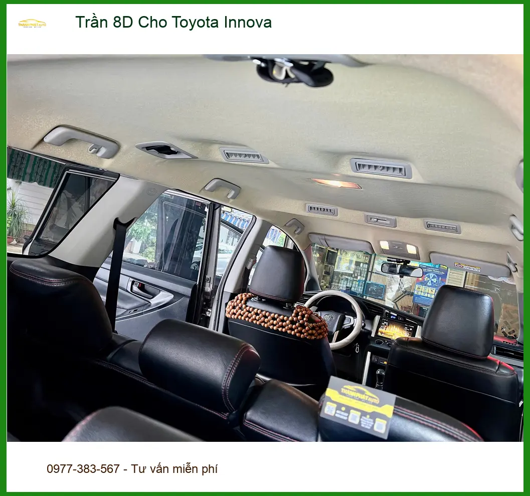 Anh Khải lắp trần 8D cho Toyota Innova tại Quận 6 vì trần zin đã xuống cấp