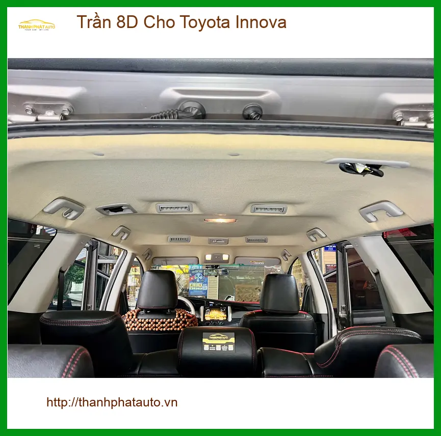 Bác Trí lắp Trần 8D cho Toyota Innova tại Quận 1 để nội thất sang trọng hơn ảnh thực tế 2