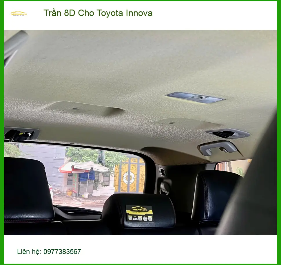 Anh Khải lắp trần 8D cho Toyota Innova tại Quận 6 vì trần zin đã xuống cấp ảnh thực tế 3
