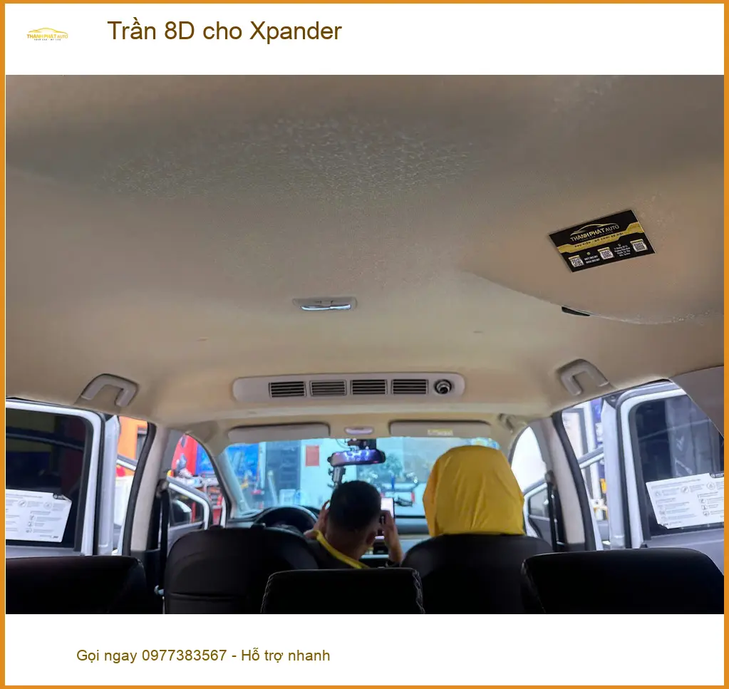 Chị An bọc Trần 8D cho Mitsubishi Xpander tại Hóc Môn để nội thất thêm đẳng cấp ảnh thực tế 4