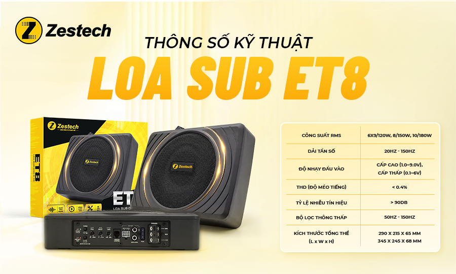 Loa Sub ET8 Zestech