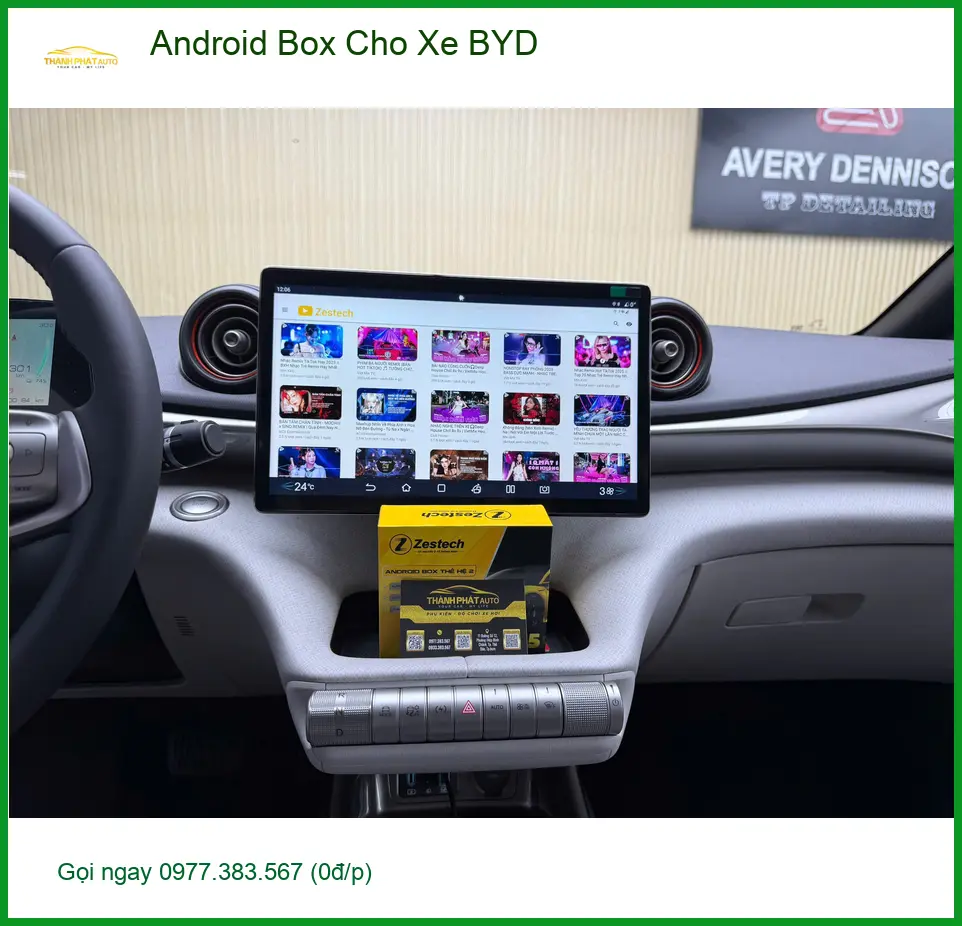 Anh Hưng lắp Android Box cho xe BYD tại Quận 12 để xem YouTube chờ đón con