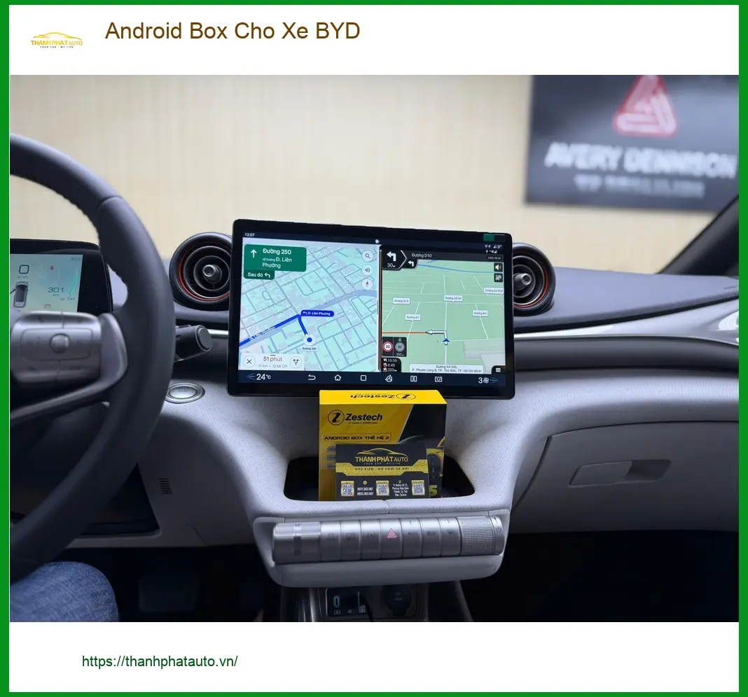 Anh Hưng lắp Android Box cho xe BYD tại Quận 12 để xem YouTube chờ đón con ảnh thực tế 4