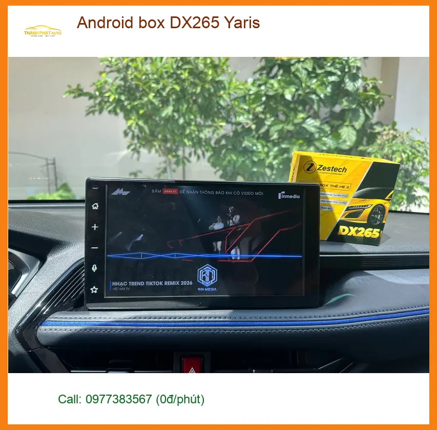 Chú Bình lắp Android box DX265 cho Yaris ở Quận 4 để vợ con xem phim khi đi đường xa