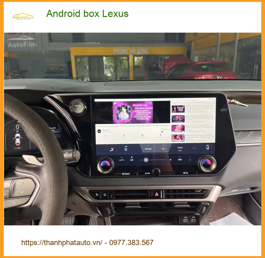 Anh Hoàng Nam lắp Android Box cho Lexus ES250 tại Quận 9 để giải trí trên xe ảnh thực tế 2