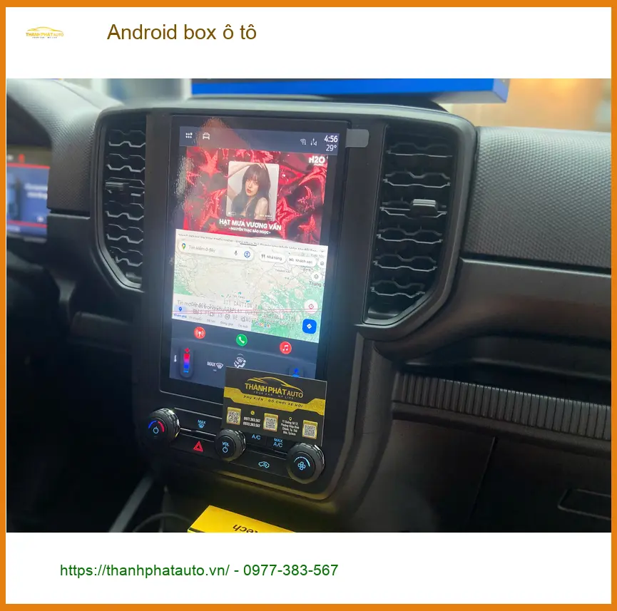 Anh Khôi lắp Android box ô tô cho Kia K3 tại Hóc Môn xem phim, bản đồ ảnh thực tế 3