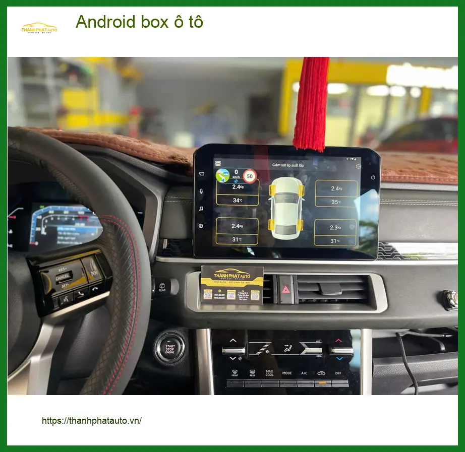 Chị Thuý lắp Android box ô tô VinFast Lux A2.0 tại Quận 1 giải trí tiện lợi ảnh thực tế 3