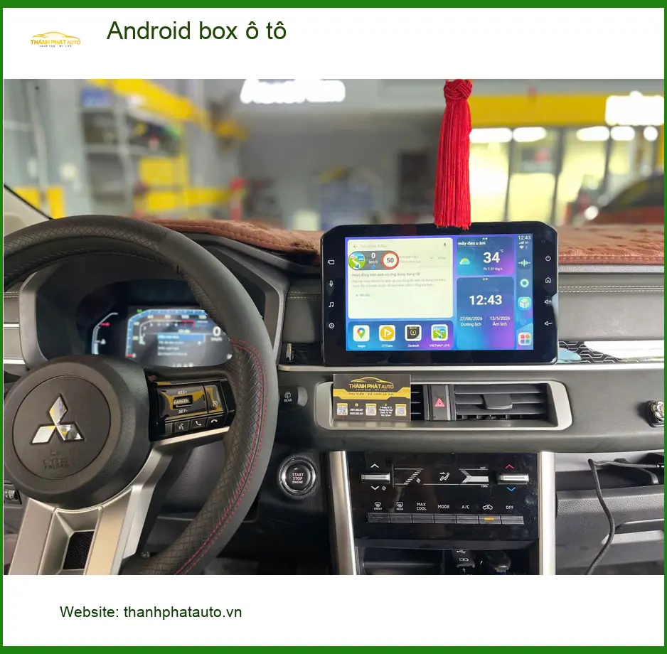 Chị Thuý lắp Android box ô tô VinFast Lux A2.0 tại Quận 1 giải trí tiện lợi ảnh thực tế 4