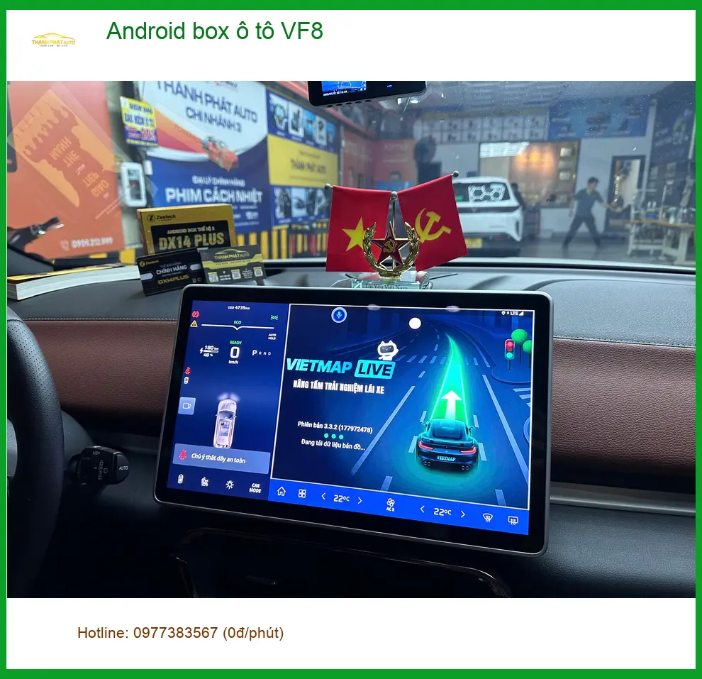 Anh Quang lắp Android box ô tô VF8 tại Quận 10 để giải trí trên đường đi làm ảnh thực tế 2