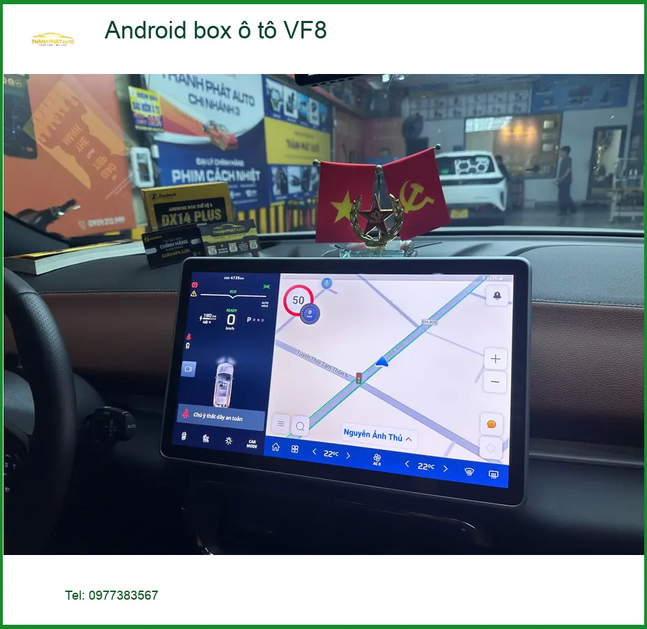 Anh Quang lắp Android box ô tô VF8 tại Quận 10 để giải trí trên đường đi làm ảnh thực tế 3
