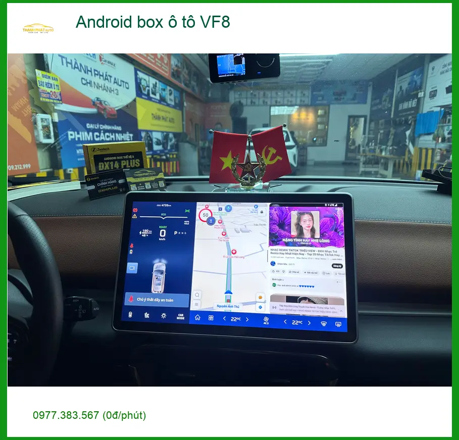 Anh Quang lắp Android box ô tô VF8 tại Quận 10 để giải trí trên đường đi làm ảnh thực tế 5