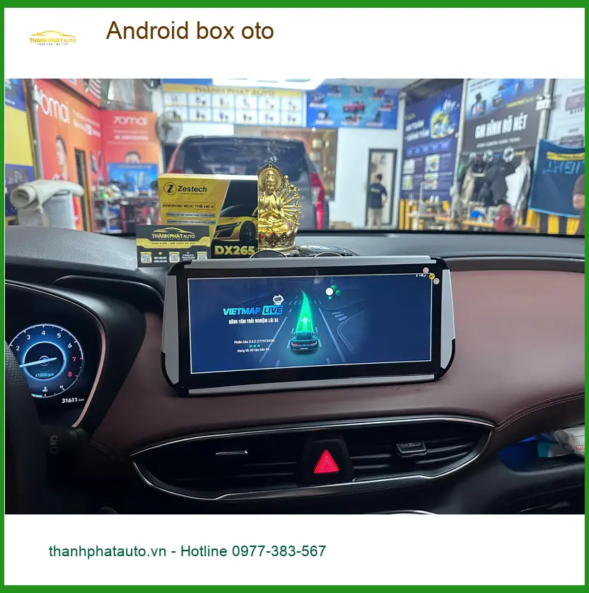 Chị Thùy lắp Android Box ô tô cho Hyundai Creta tại Quận 8 tiện giải trí ảnh thực tế 5