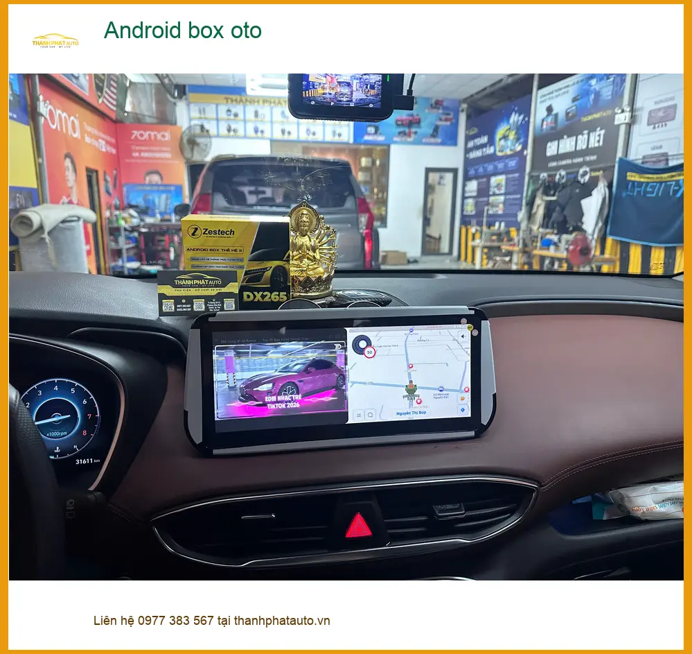 Cô Thanh lắp Android box oto cho Hyundai Accent tại Quận 6 giải trí