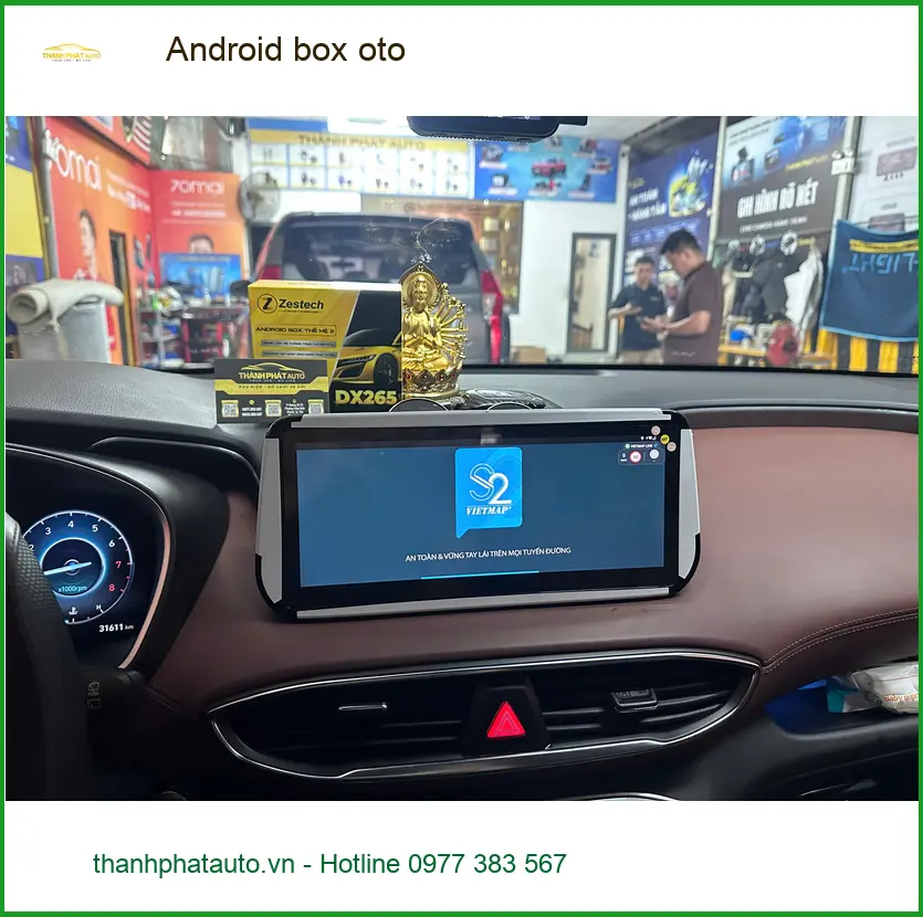 Chị Cẩm Tú lắp Android box oto cho Kia K3 tại Nhà Bè để xem bản đồ, giải trí