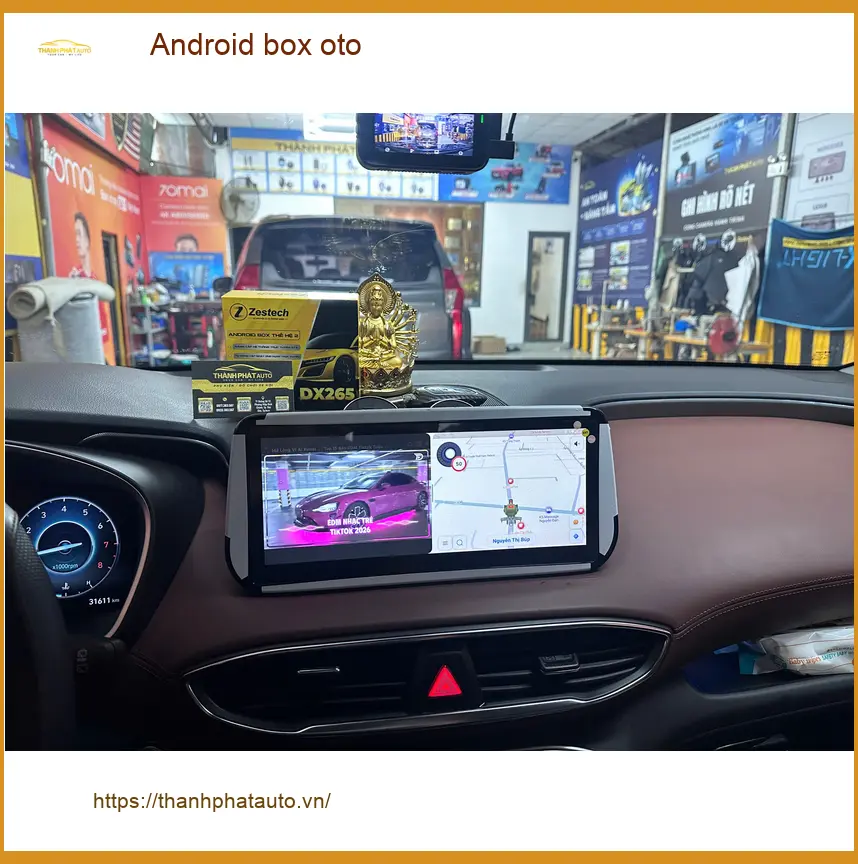 Chị Cẩm Tú lắp Android box oto cho Kia K3 tại Nhà Bè để xem bản đồ, giải trí ảnh thực tế 2