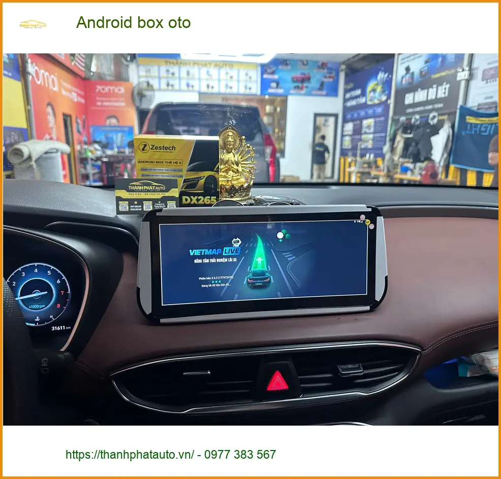 Chị Cẩm Tú lắp Android box oto cho Kia K3 tại Nhà Bè để xem bản đồ, giải trí ảnh thực tế 3