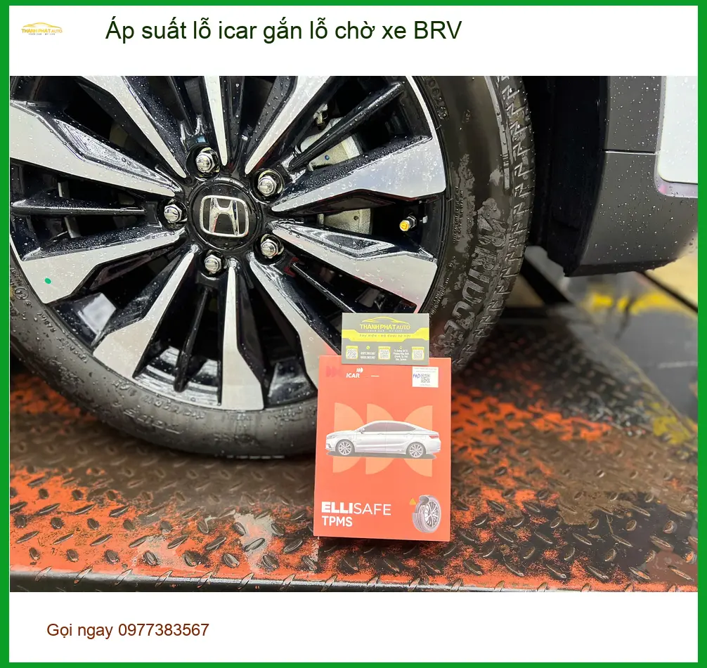 Bác Minh lắp cảm biến áp suất lốp iCar cho BRV tại Q9 tránh nổ lốp ảnh thực tế 2