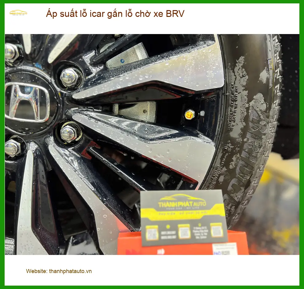 Bác Minh lắp cảm biến áp suất lốp iCar cho BRV tại Q9 tránh nổ lốp ảnh thực tế 3