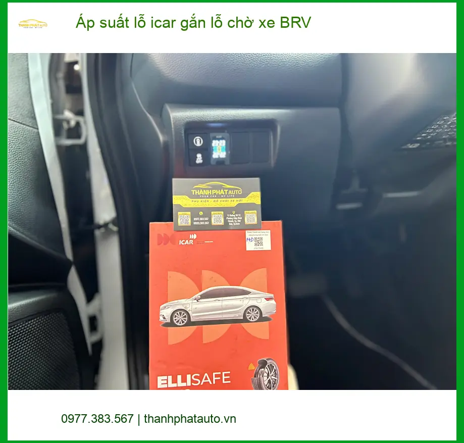 Anh Dũng lắp cảm biến áp suất lốp iCar gắn lỗ chờ xe BRV Quận 2 an toàn hơn ảnh thực tế 3