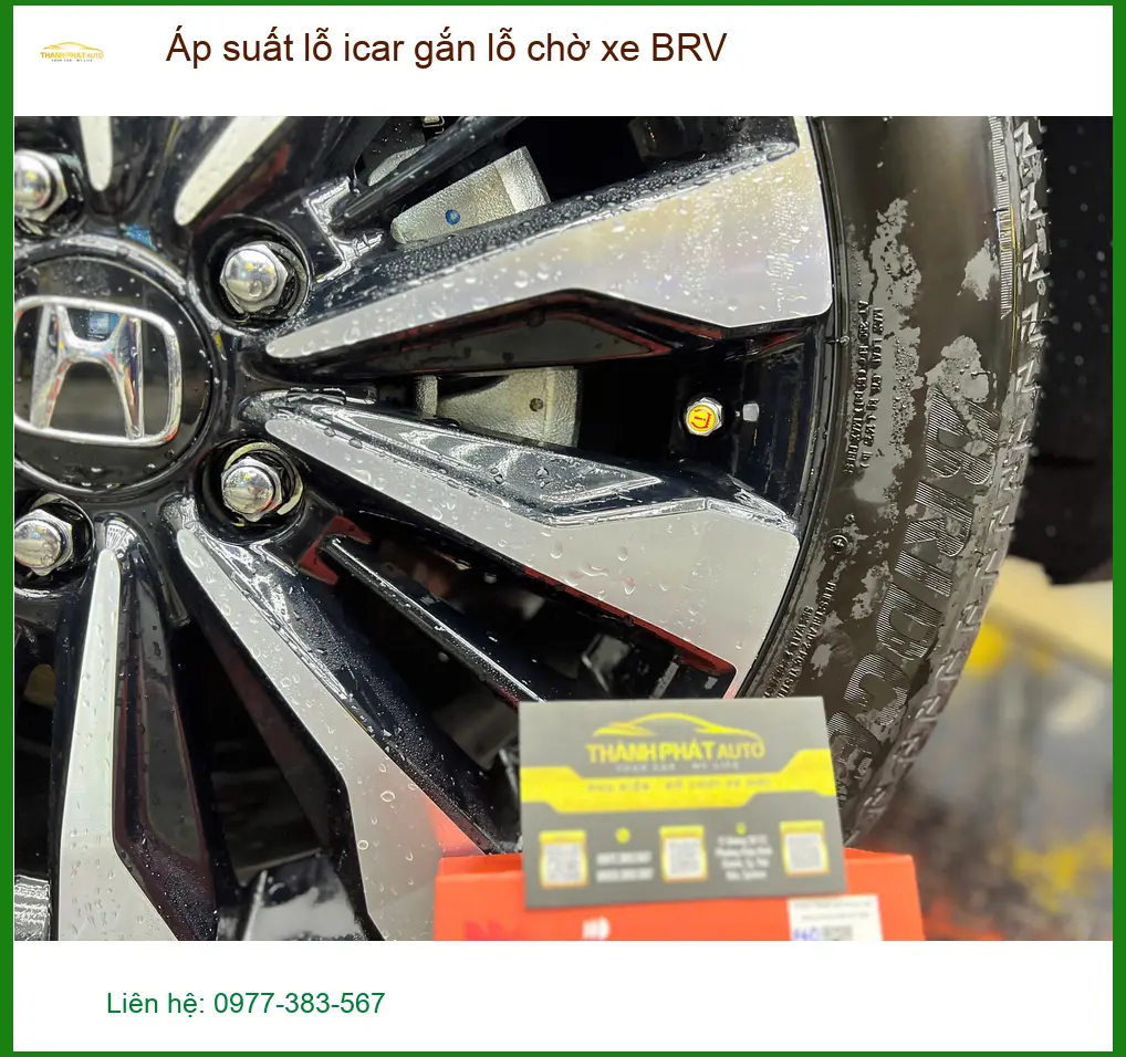 Anh Dũng lắp cảm biến áp suất lốp iCar gắn lỗ chờ xe BRV Quận 2 an toàn hơn ảnh thực tế 5