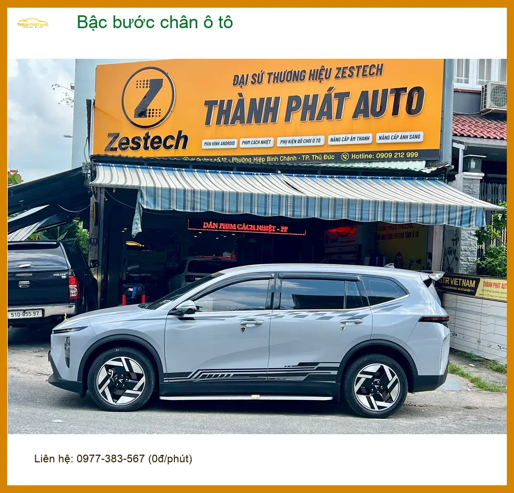 Chị Thảo lắp bậc bước chân ô tô cho xe Hyundai Santa Fe ở Quận 9 ảnh thực tế 2