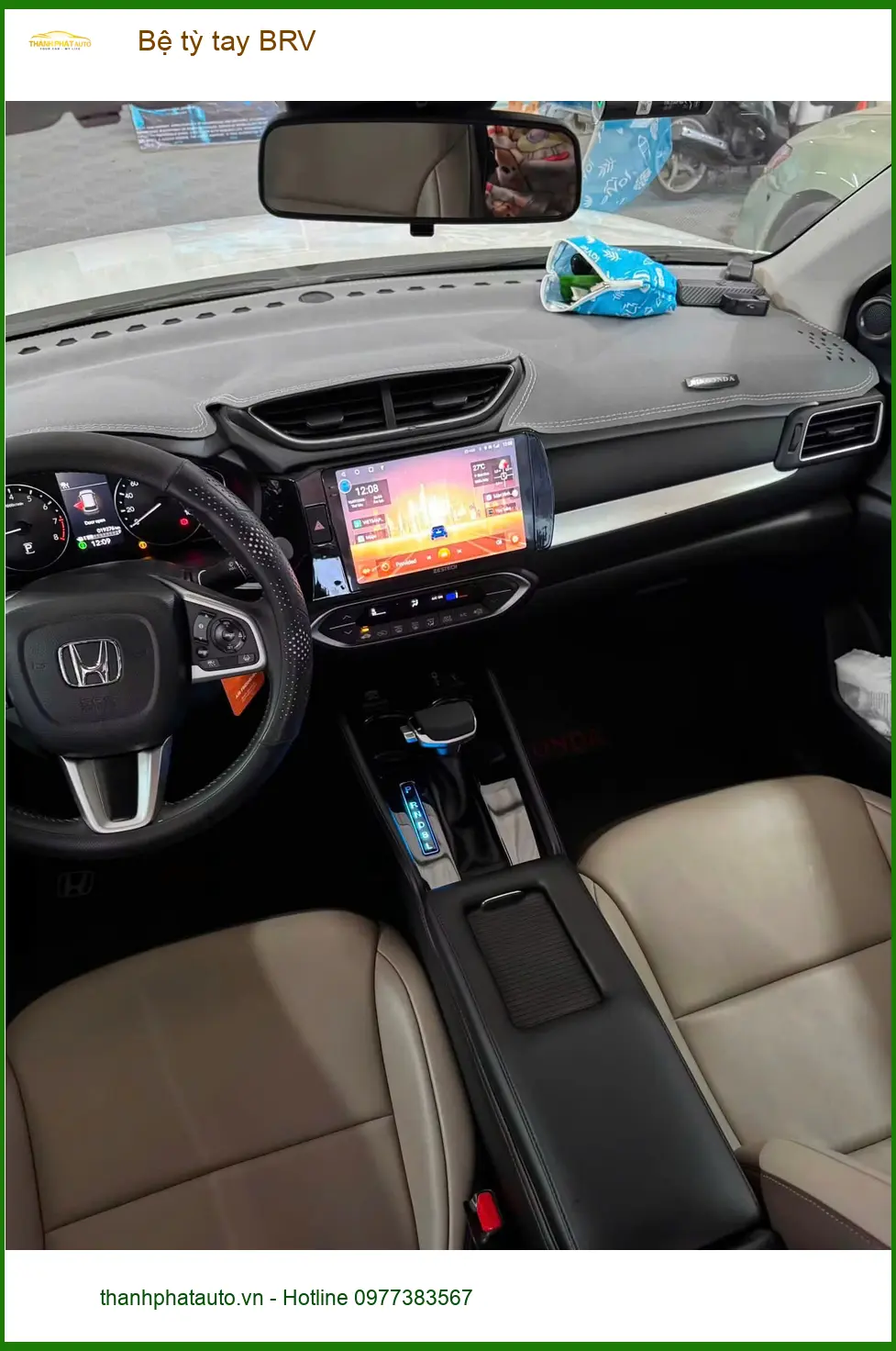 Anh Trường lắp bệ tỳ tay Honda BRV tại Quận Bình Tân để hành trình dài không còn mỏi tay ảnh thực tế 4
