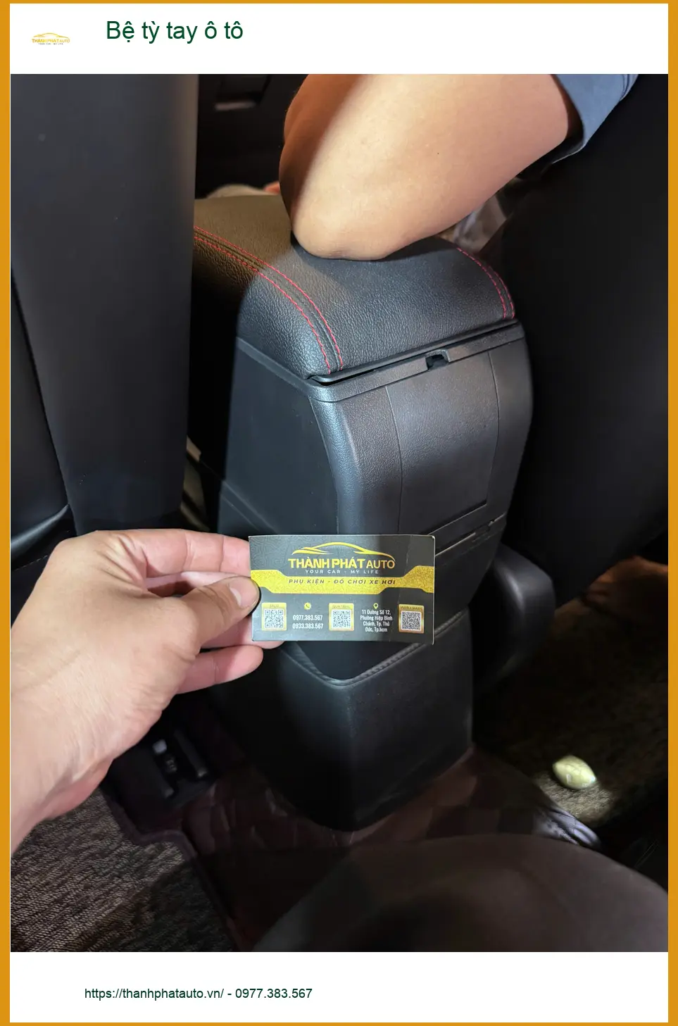 Anh Khánh lắp Bệ tỳ tay ô tô cho Hyundai Elantra tại Quận 2 cho đỡ mỏi tay khi lái xe đường dài ảnh thực tế 5