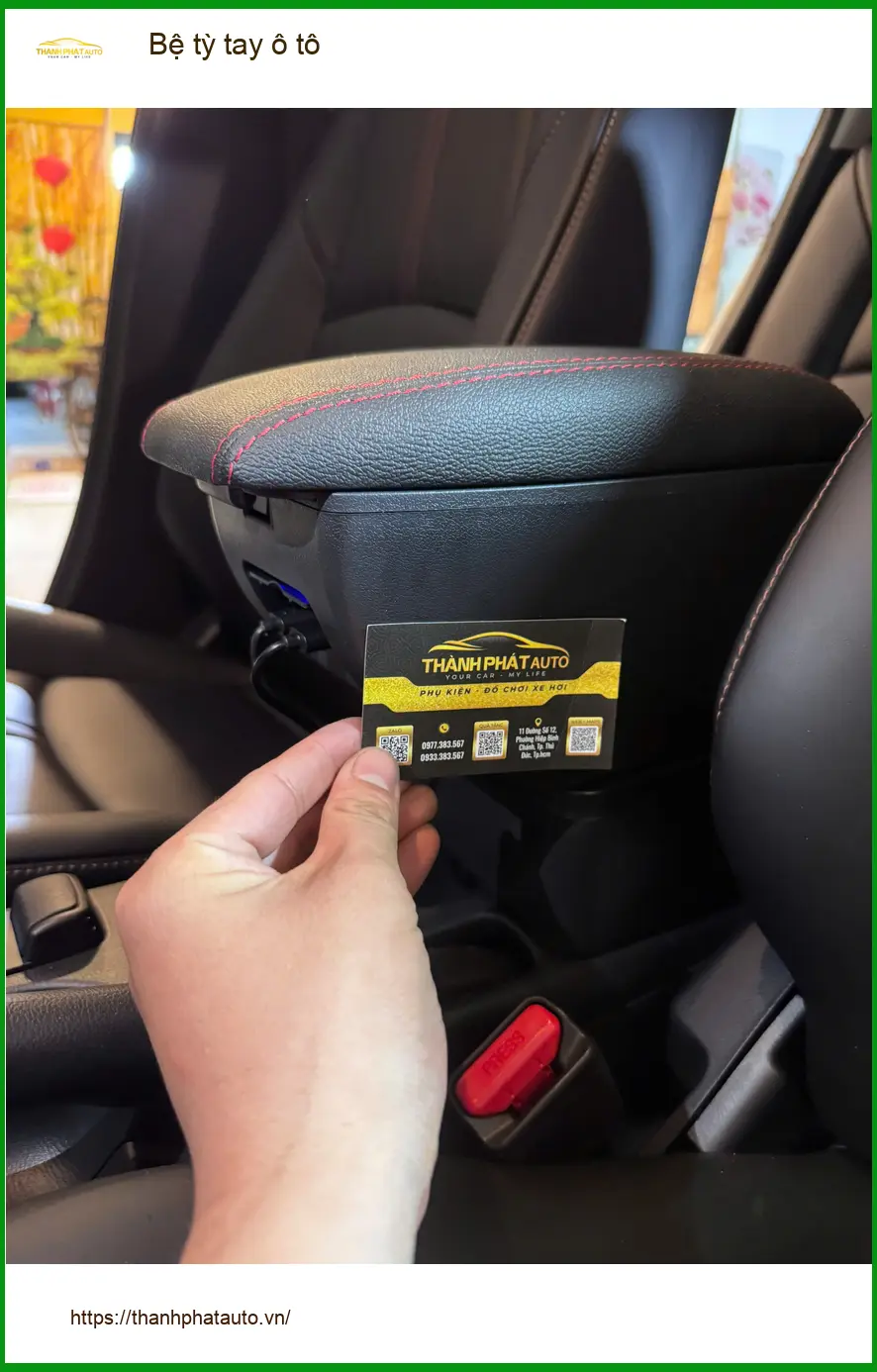 Anh Khang lắp bệ tỳ tay ô tô cho Hyundai Accent tại Quận 9 để đỡ mỏi tay ảnh thực tế 5
