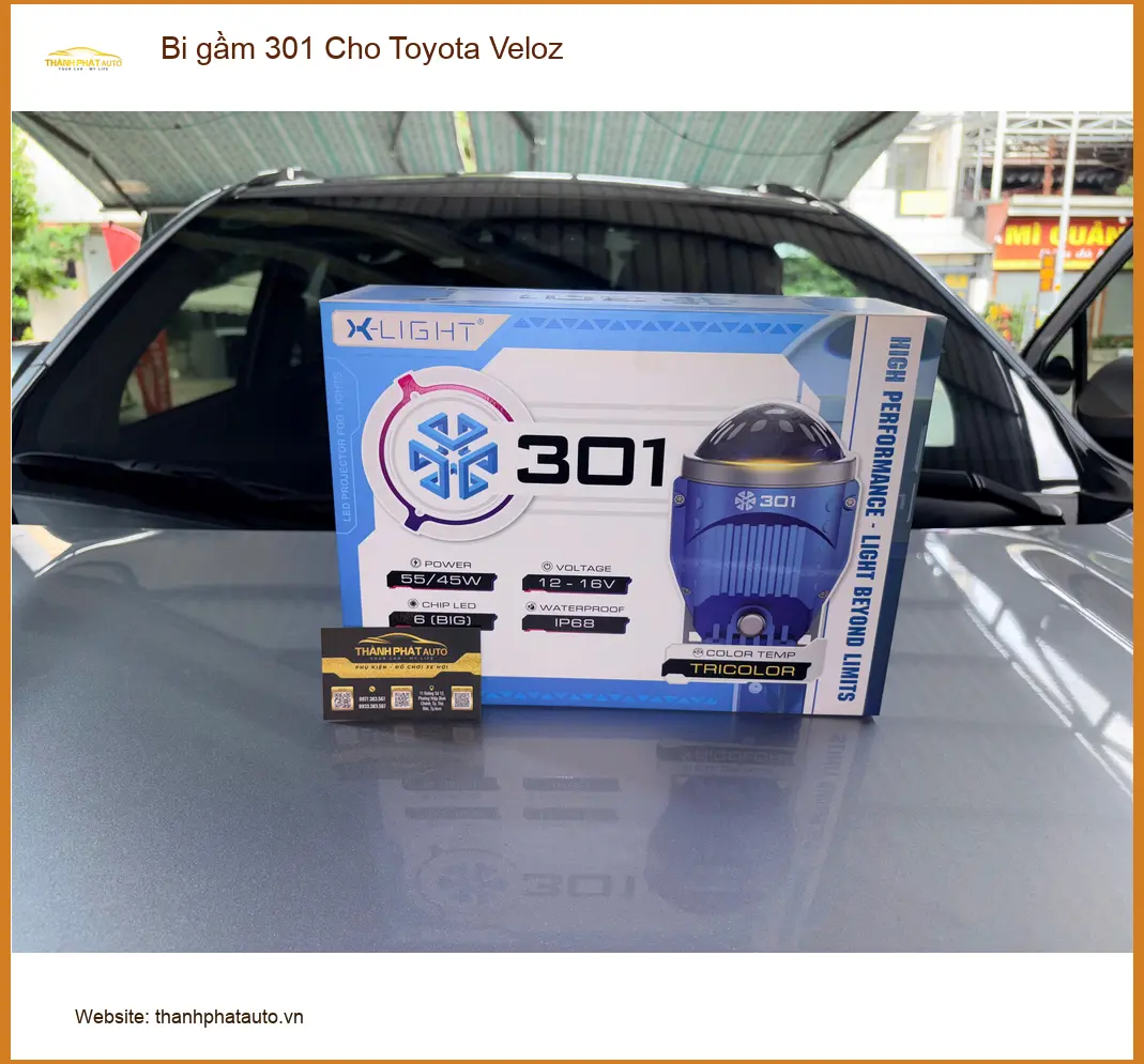 Anh Thắng nâng cấp bi gầm 301 cho Toyota Veloz tại Củ Chi để đi đêm an toàn hơn ảnh thực tế 2