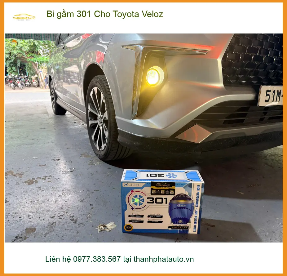 Anh Thắng nâng cấp bi gầm 301 cho Toyota Veloz tại Củ Chi để đi đêm an toàn hơn ảnh thực tế 4