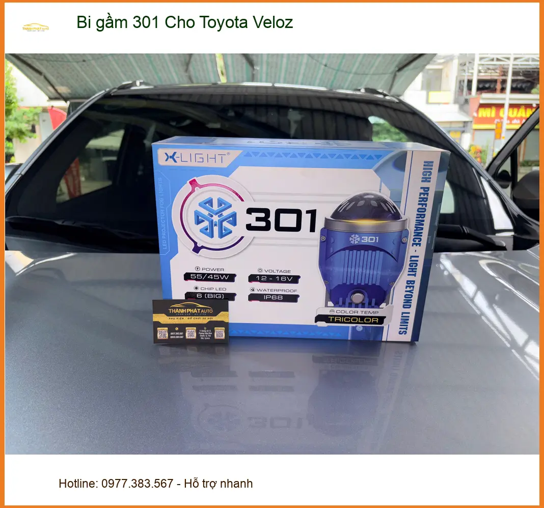Chú Long lắp bi gầm 301 cho Toyota Veloz tại Quận 9 vì đèn zin yếu khi đi đường xa ảnh thực tế 5