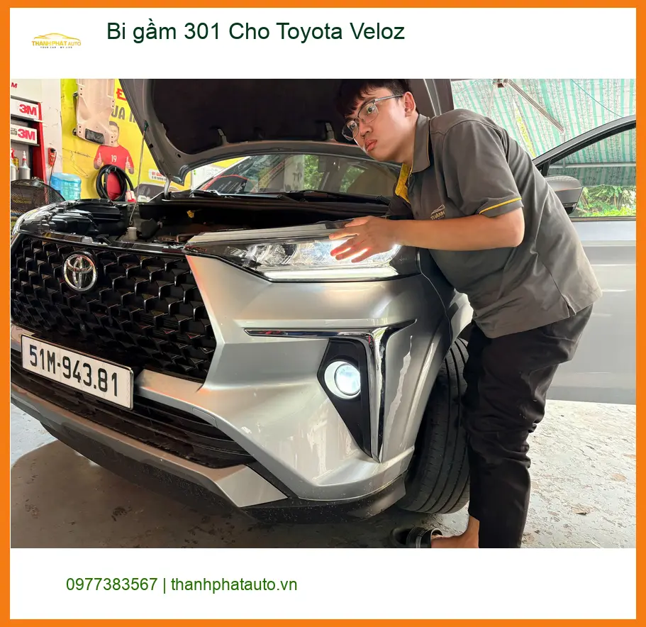 Anh Minh nâng cấp bi gầm 301 cho Toyota Veloz ở Quận Tân Phú ảnh thực tế 4