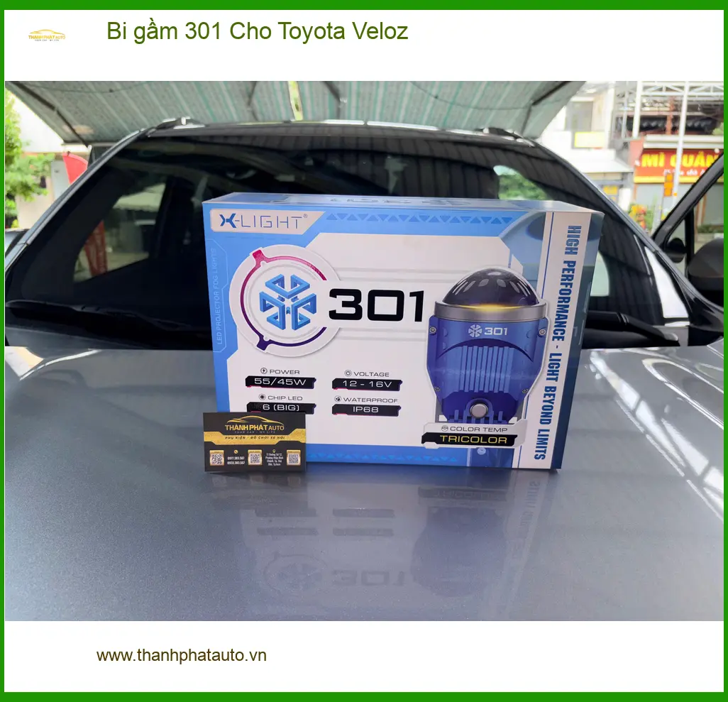 Chị Thanh Trúc lắp Bi gầm 301 cho Toyota Veloz Quận 6 để cải thiện tầm nhìn ban đêm ảnh thực tế 5