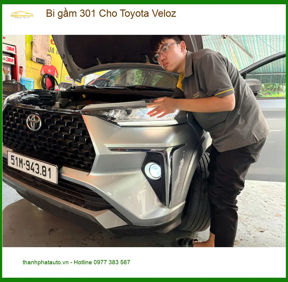 Anh Đức Khải nâng cấp bi gầm 301 cho Toyota Veloz ở Quận Bình Tân ảnh thực tế 4