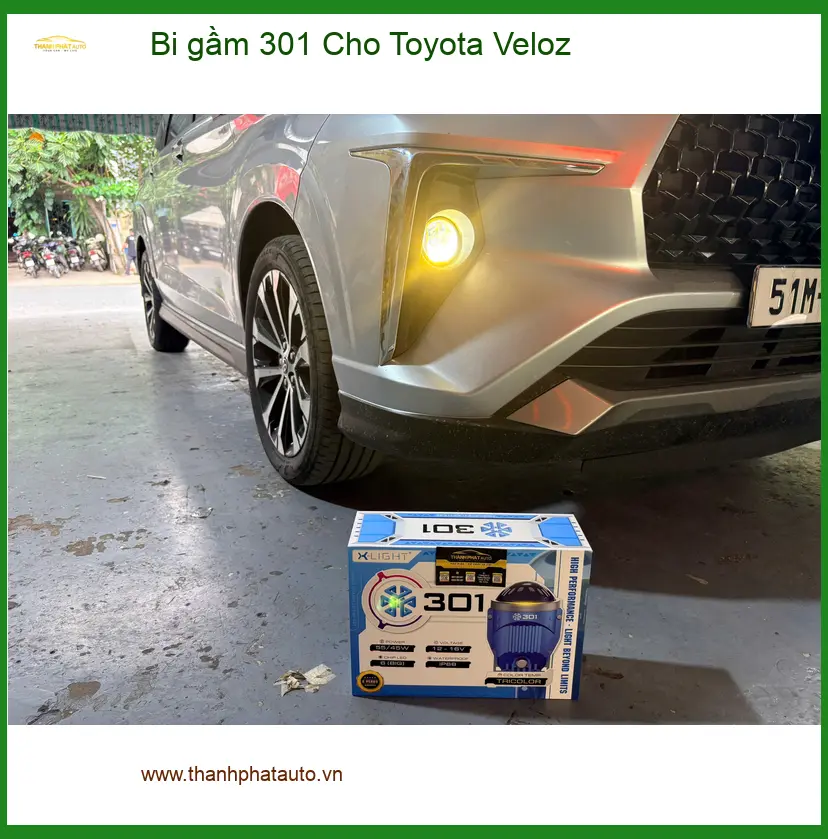 Anh Bình lắp bi gầm 301 cho Toyota Veloz tại Quận 1 vì đèn zin quá yếu ảnh thực tế 4