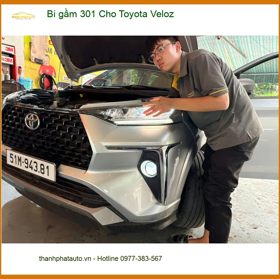 Anh Trường độ bi gầm 301 cho Toyota Veloz ở Quận 7 vì đèn xe yếu. ảnh thực tế 5