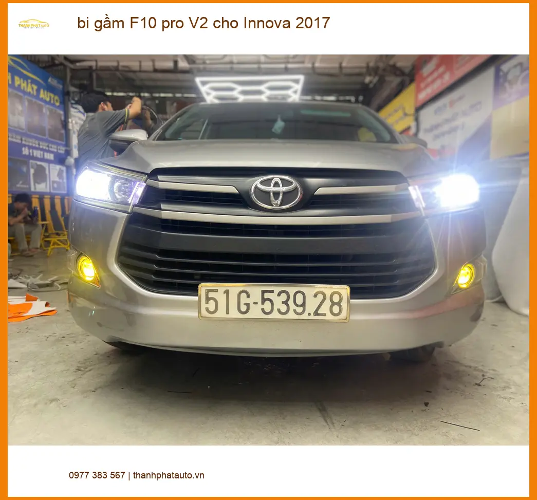 Chị Thanh độ bi gầm F10 Pro V2 cho Innova 2017 tại Quận Tân Bình