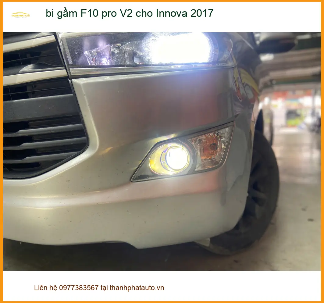Bác Cường nâng cấp bi gầm F10 Pro V2 cho Innova 2017 tại Quận 3 vì đèn zin yếu ảnh thực tế 2