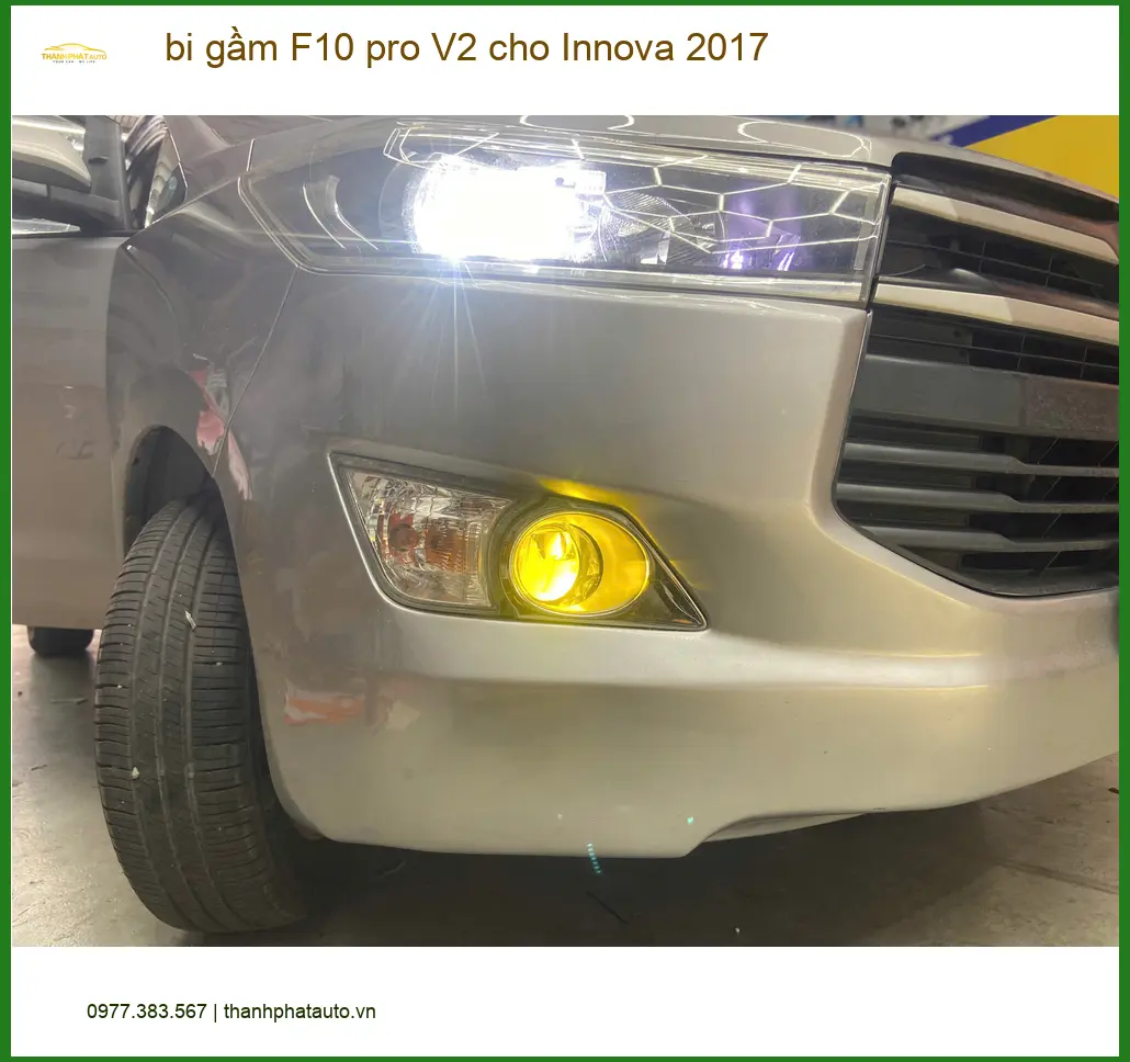 Bác Cường nâng cấp bi gầm F10 Pro V2 cho Innova 2017 tại Quận 3 vì đèn zin yếu ảnh thực tế 4